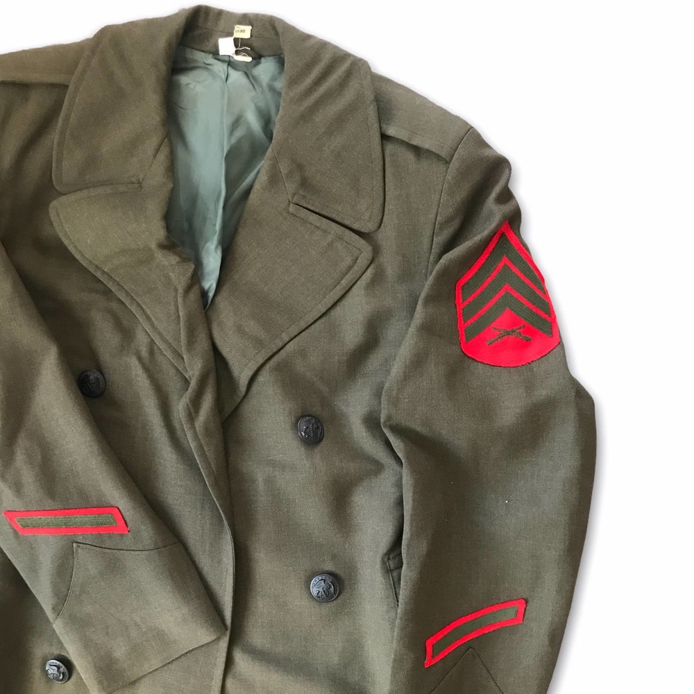 VTG 70s Post Vietnam War Military General Trench Jacket - Picture 2 of 2